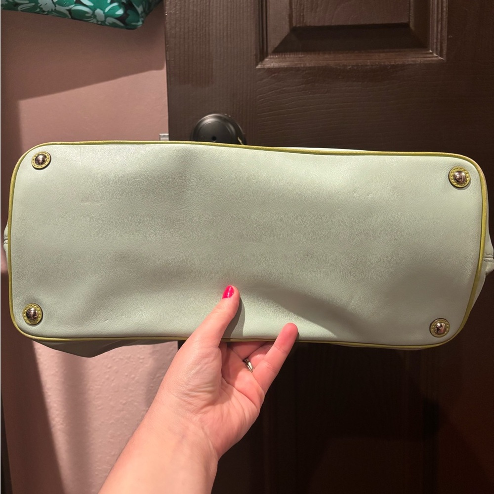Coach GUC Seafoam Green Laura Carryall Satchel - Picture 5 of 16